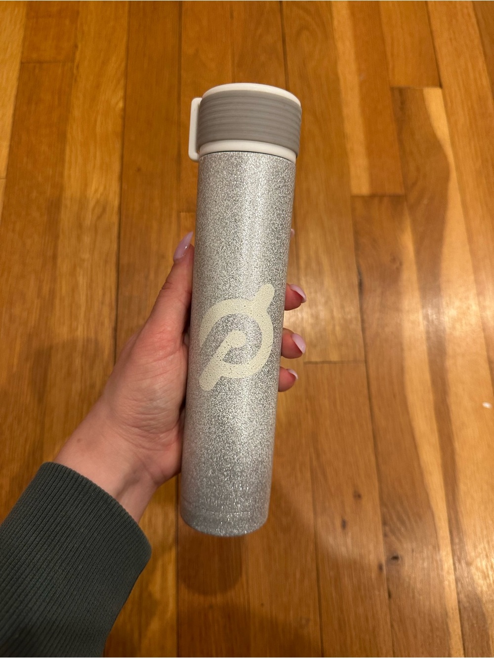 Peloton Jess King Experience Skinny Glitter Water Bottle